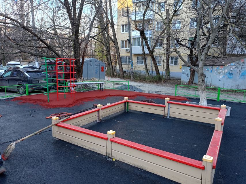 Покрытие в песочнице